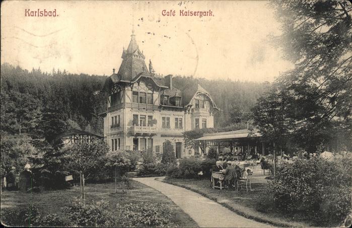 Karlsbad Eger Cafe Kaiserpark