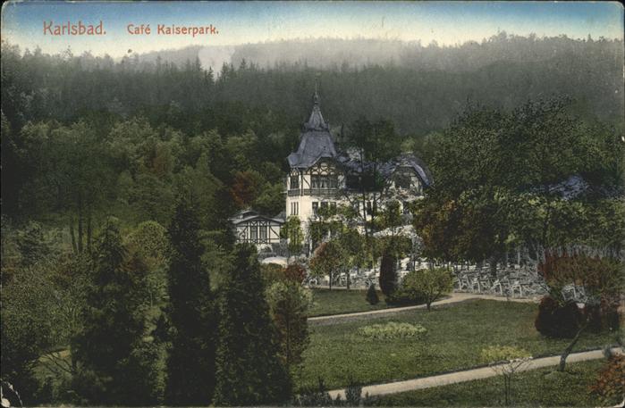 Karlsbad Eger Cafe Kaiserpark