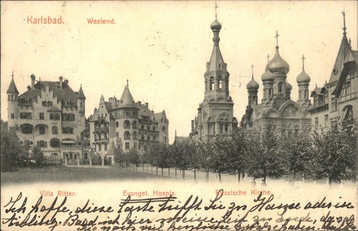 Karlsbad Eger Westend Villa Ritter Evangelisches Hosp