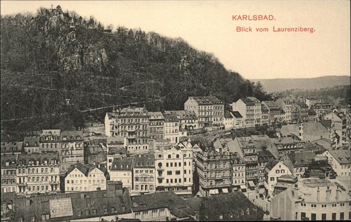 Karlsbad Eger Blick vom Laurenziberg