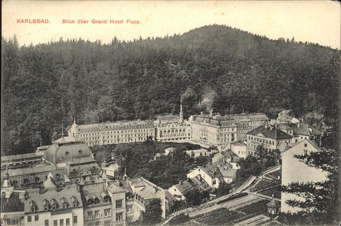 Karlsbad Eger Blick über Grand Hotel Pupp