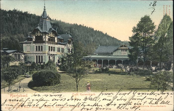 Karlsbad Eger Cafe Kaiserpark