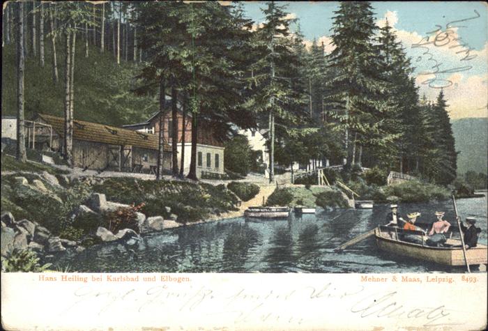 Karlsbad Eger Partie beim Hans Heiling Felsen an der