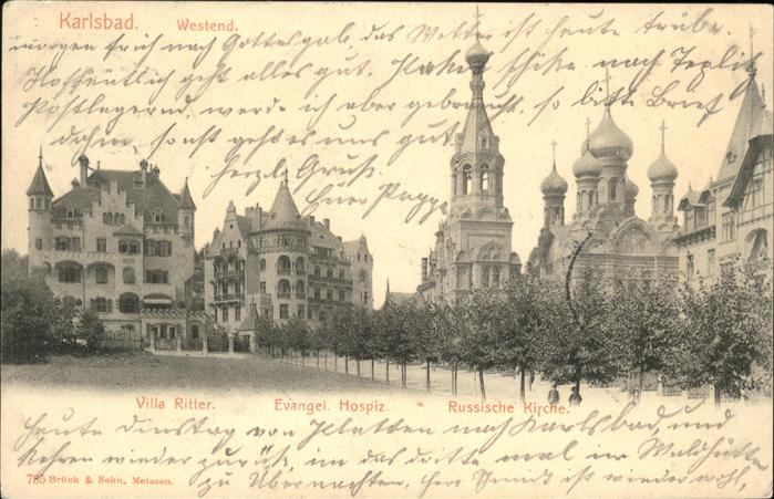 Karlsbad Eger Westend Villa Ritter Evangelisches Hosp