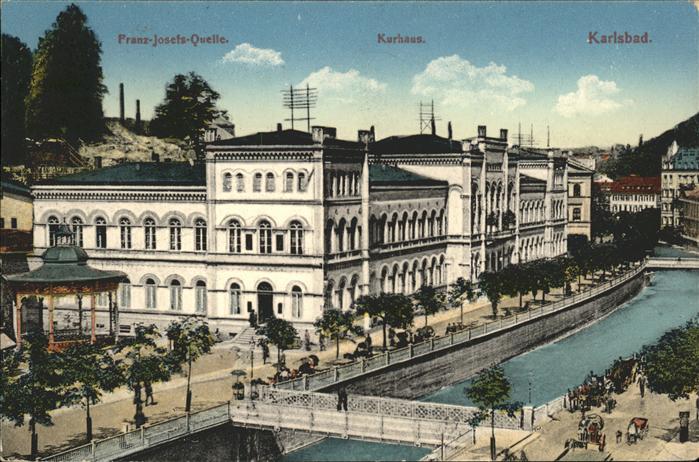 Karlsbad Eger Franz Josephs Quelle Kurhaus Pavillon