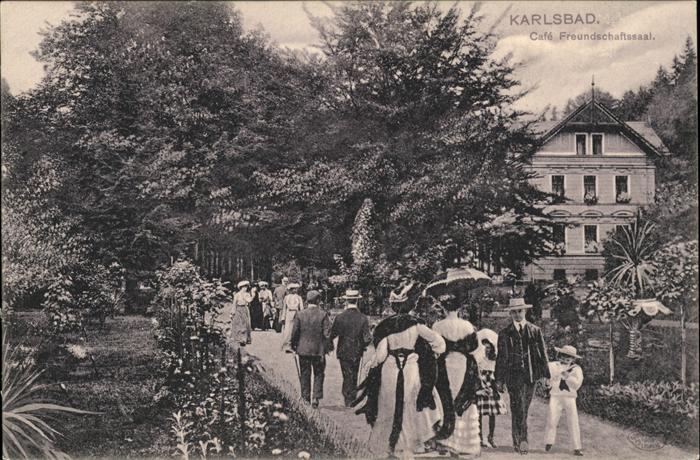 Karlsbad Eger Cafe Freundschaftssaal Promenadenweg