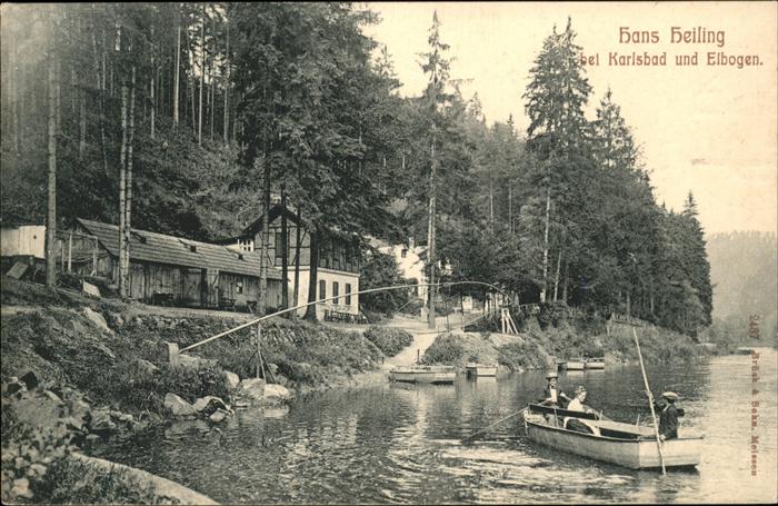 Karlsbad Eger Partie beim Hans Heiling Felsen an der