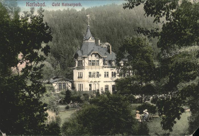 Karlsbad Eger Cafe Kaiserpark