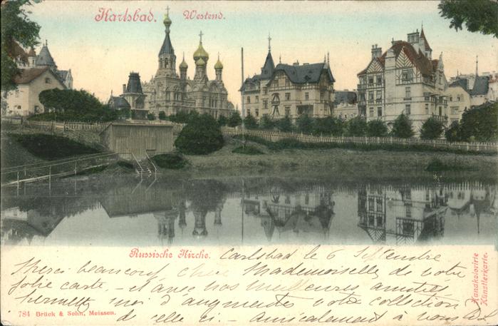 Karlsbad Eger Westend Villenkolonie Russische Kirche