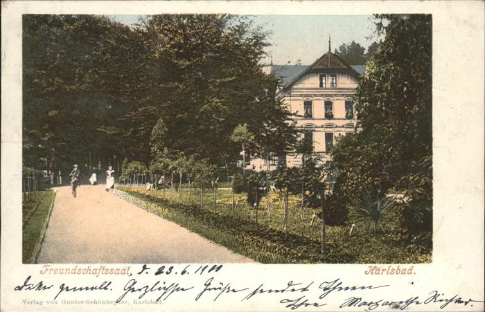 Karlsbad Eger Cafe Freundschaftssaal Parkpromenade