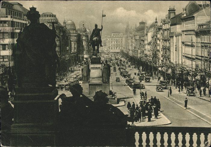 Prag Prahy Prague Vaclavske namesti Wenzelsplatz Mahnmal