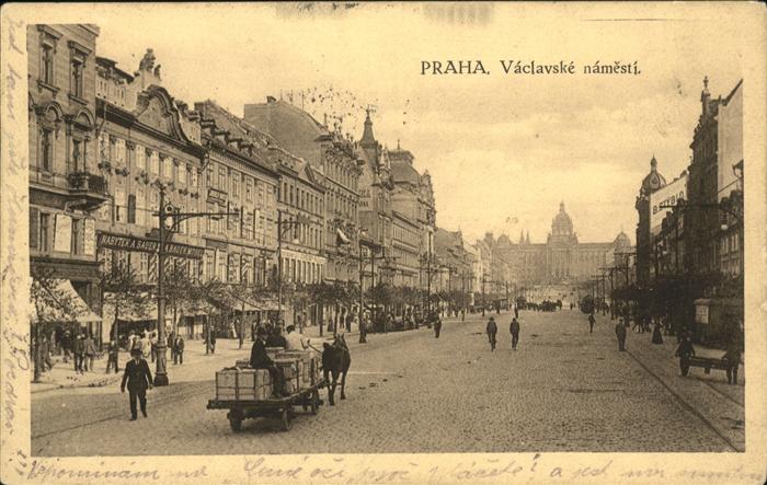 Prag Prahy Prague Vaclavske namesti Wenzelsplatz National