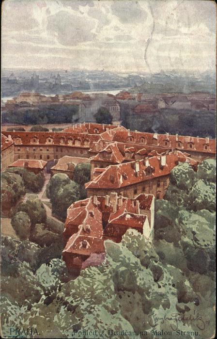 Prag Prahy Prague Pohled z Hradcan na Malou Stranu Blick