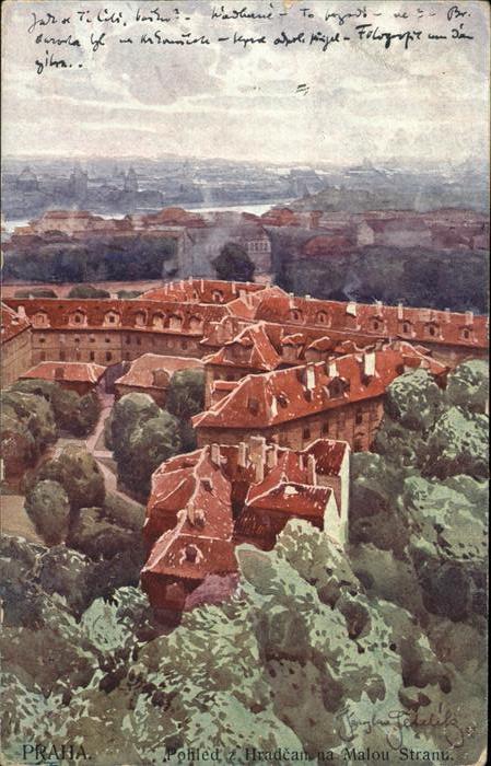 Prag Prahy Prague Pohled z Hradcan na Malou Stranu Blick