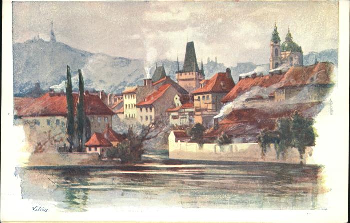 Prag Prahy Prague Mala Strana Kleinseite Turm Moldau Küns