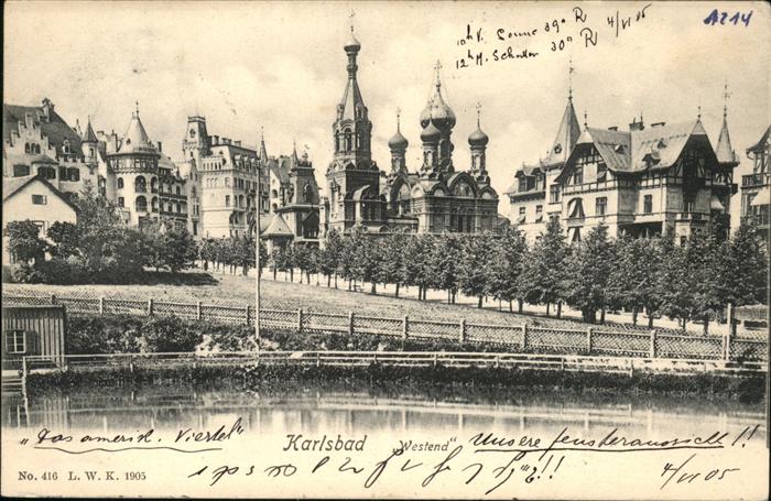 Karlsbad Eger Westend Villenkolonie Russische Kirche