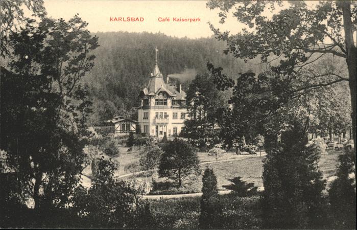 Karlsbad Eger Cafe Kaiserpark