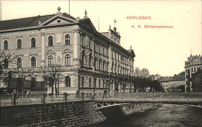 Karlsbad Eger Militärbadehaus Brücke