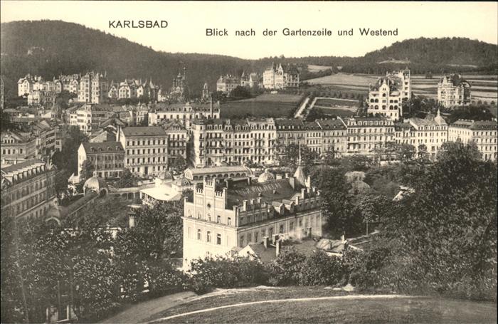 Karlsbad Eger Gartenzeile und Westend Villenkolonie