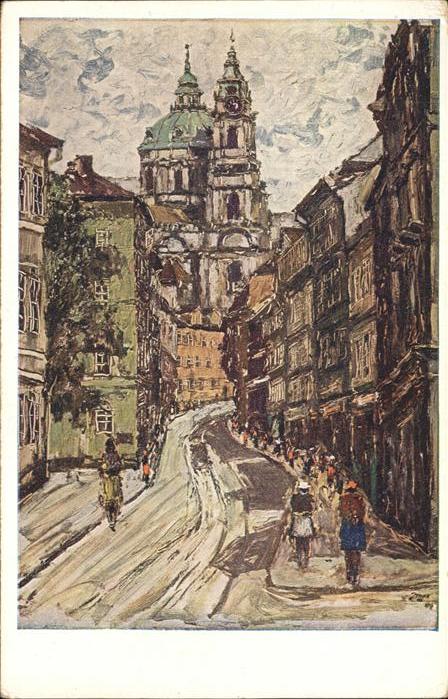 Prag Prahy Prague Karmelitska ulice na Male Strane Karmel