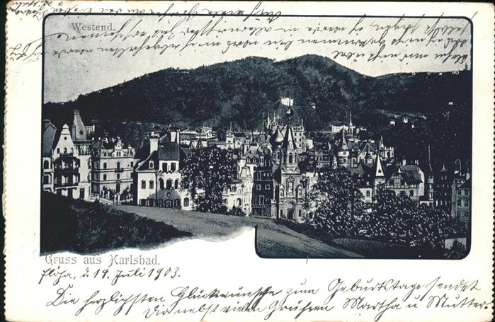 Karlsbad Eger Teilansicht