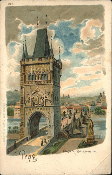 Prag Prahy Prague Altstädter Brückenturm Karlsdenkmal Mol
