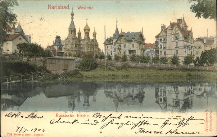 Karlsbad Eger Westend Villenkolonie Russische Kirche