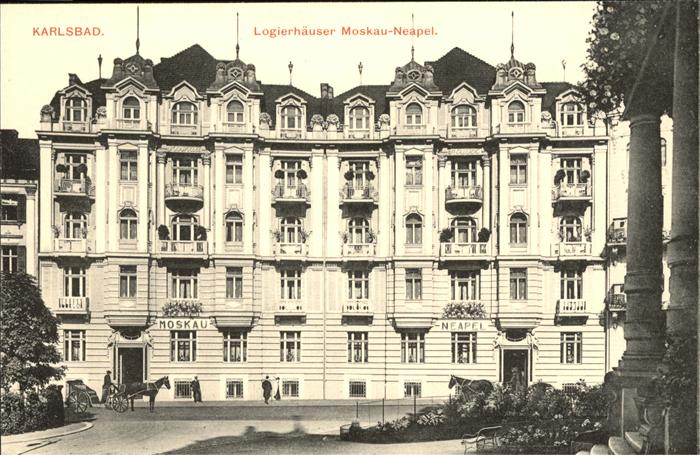 Karlsbad Eger Logierhäuser Moskau Neapel Pferdedrosch