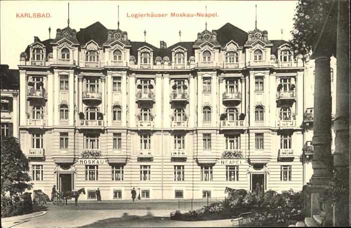 Karlsbad Eger Logierhäuser Moskau Neapel Pferdedrosch