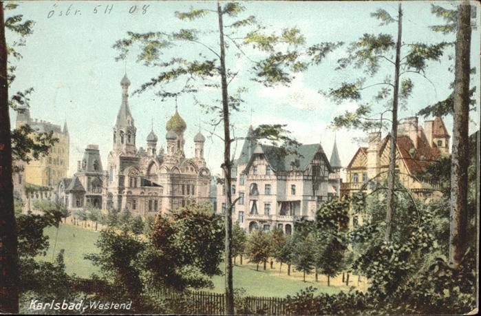 Karlsbad Eger Westend Villenkolonie Russische Kirche