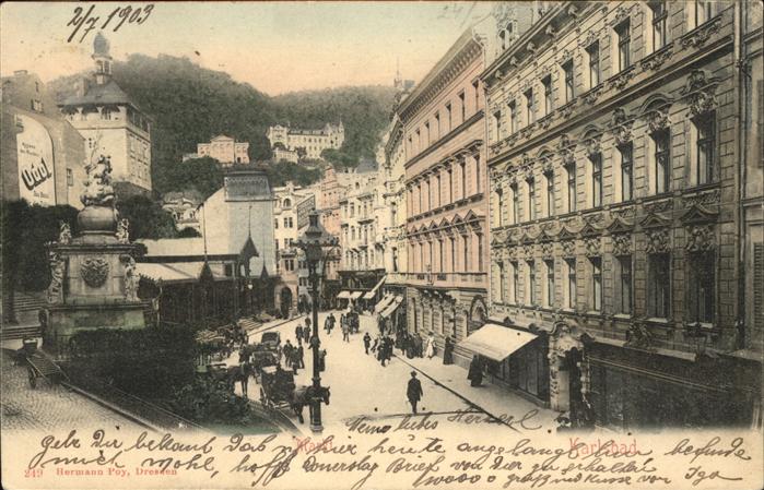 Karlsbad Eger Markt Stadtturm