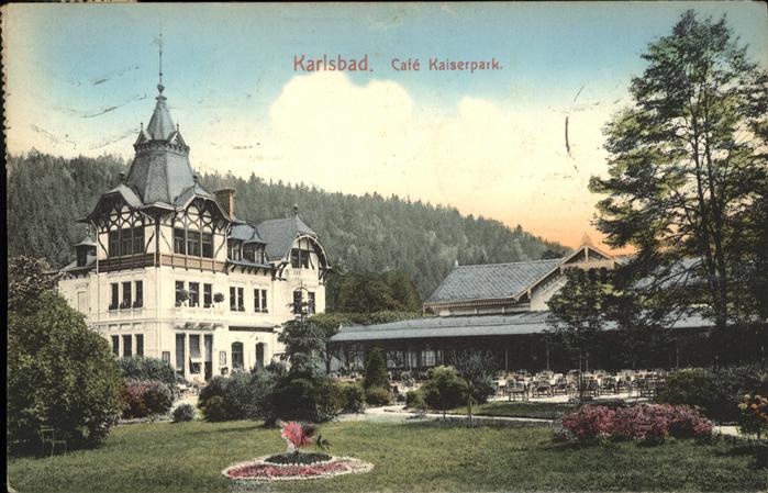 Karlsbad Eger Cafe Kaiserpark