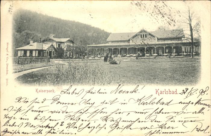 Karlsbad Eger Cafe Kaiserpark