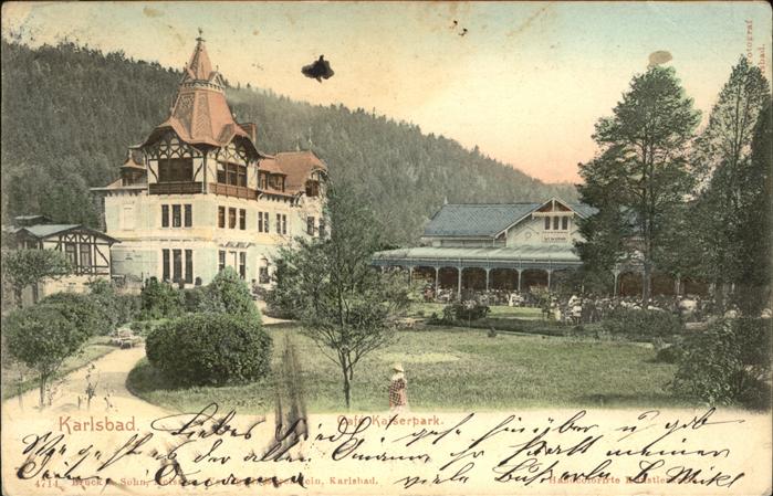 Karlsbad Eger Cafe Kaiserpark