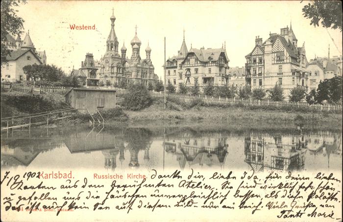 Karlsbad Eger Westend Villenkolonie Russische Kirche