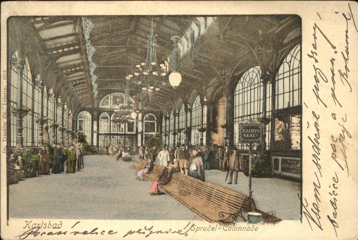 Karlsbad Eger Inneres der Sprudelkolonnade