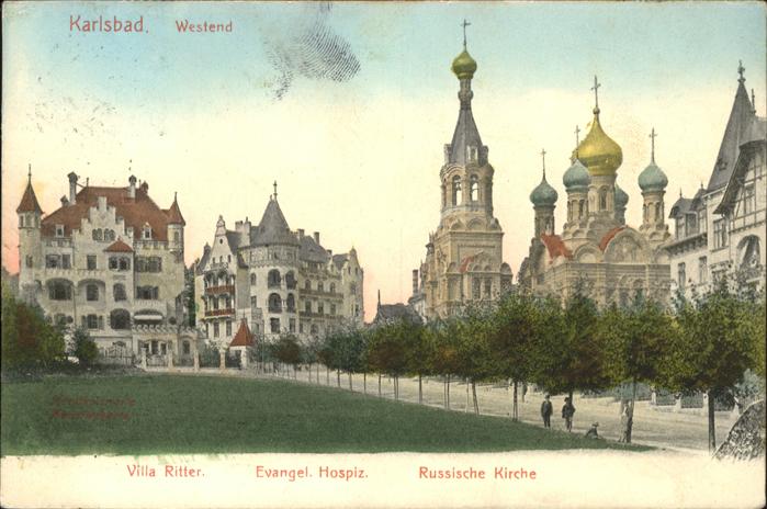 Karlsbad Eger Westend Villa Ritter Evangelisches Hosp
