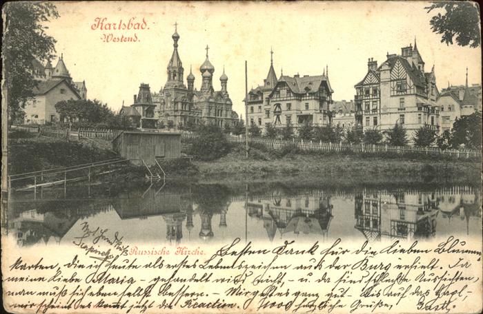 Karlsbad Eger Westend Villenkolonie Russische Kirche