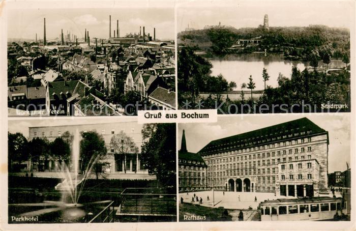 BOCHUM  CITY Parkhotel Stadtpark Rathaus Strassenbahn