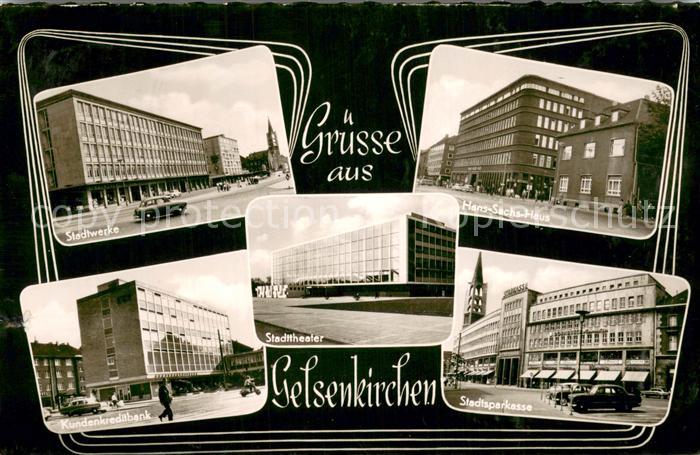 GELSENKIRCHEN NRW Stadtsparkasse - Hans-Sachs-Haus - Stadtwerke - Stadttheater