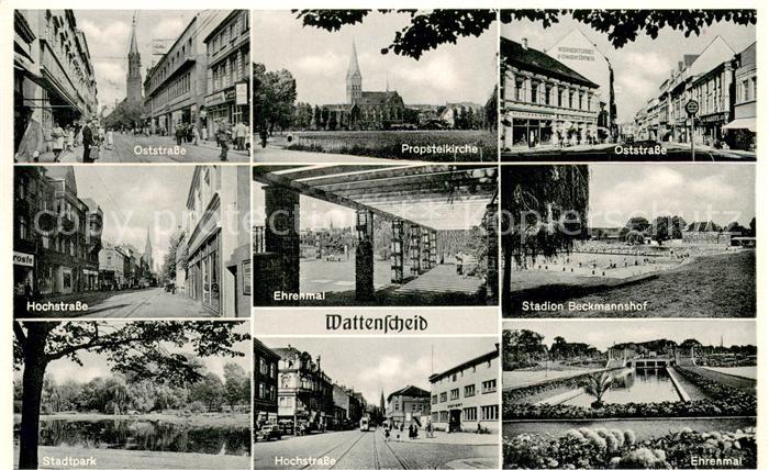 Wattenscheid Oststrasse Propsteikirche Ehrenmal Stadtpark