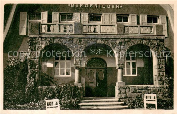 Bad Salzuflen Erholungsheim Bergfrieden Haupteingang