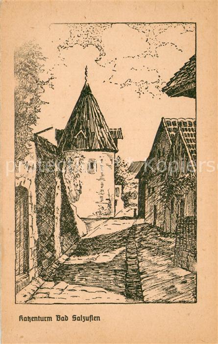 Bad Salzuflen Katzenturm Kuenstlerkarte