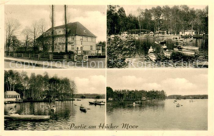 Huecker-Aschen Partie am Huecker Moor Kurhaus Boote