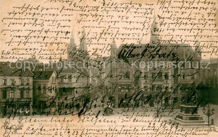 Essen  Ruhr Kopstadtplatz m. Krieger-Denkmal