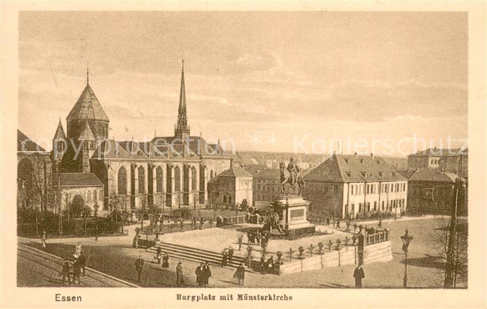 Essen  Ruhr Burgplatz m. Muensterkirche
