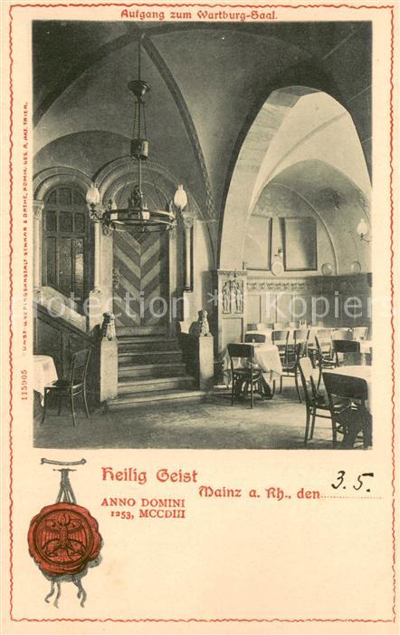 Mainz  Rhein Aufgang zum Wartburg-Saal