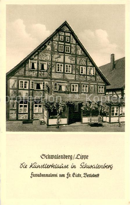 Schwalenberg Kuenstlerklause i. Schwalenberg Fassadenmalerei