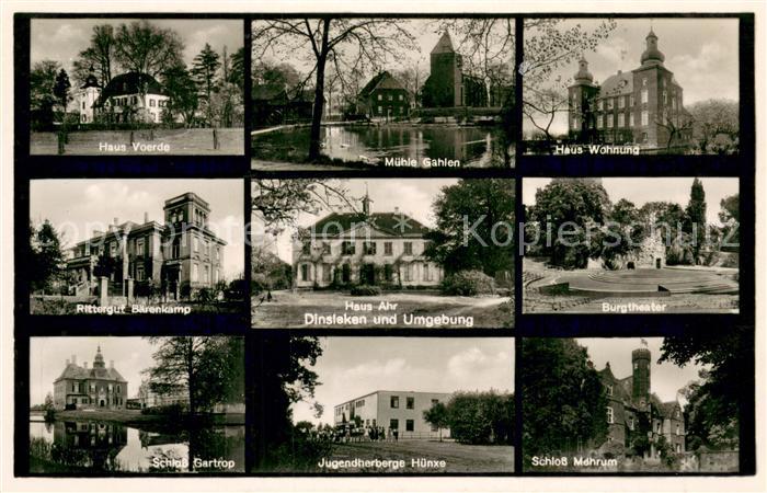 Dinslaken Haus-Ahr Jugendherberge-Huenxe Schloss-Gartrop Burgtheater Muehle-Gahl