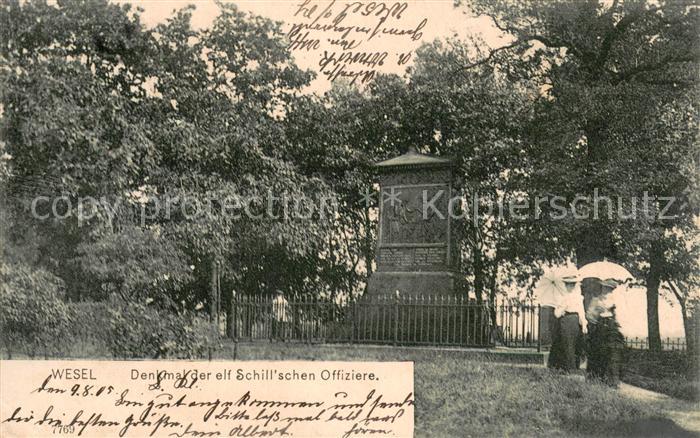 Wesel Rhein Denkmal d. elf Schillschen Offiziere